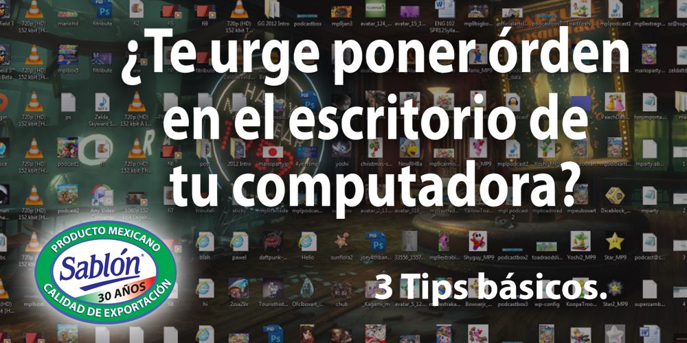 Organizar el escritorio de la computadora - Sablon