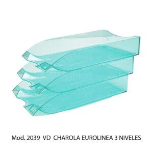 Charola Eurolinea – Color Verde – 3 Niveles – Mod 2039 VD – Sablon Charola Eurolinea - Color Verde - 3 Niveles - Mod 2039 VD - Sablon