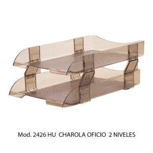 Charola Oficio – Color Humo – 2 Niveles – Mod 2426 HU – Sablon Charola Oficio - Color Humo - 2 Niveles - Mod 2426 HU - Sablon