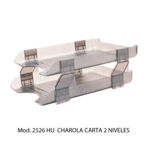 Charola carta – Color Humo – 2  Niveles – Mod 2526 HU – Sablon Charola carta - Color Humo - 2  Niveles - Mod 2526 HU - Sablon