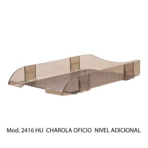 Nivel Extra Charola Oficio  – Color Humo – Mod 2416 HU – Sablon Nivel Extra Charola Oficio  - Color Humo - Mod 2416 HU - Sablon