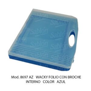 Wackyfolio con Broche Interno Azul – Mod 8697 AZ – Linea Wacky – Sablon Wackyfolio con Broche Interno Azul - Mod 8697 AZ - Linea Wacky - Sablon