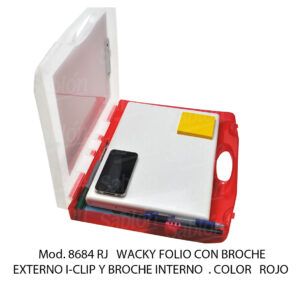 Wackyfolio con ICLIP Rojo – Mod 8684 RJ – Linea Wacky – Sablon Wackyfolio con ICLIP Rojo - Mod 8684 RJ - Linea Wacky - Sablon