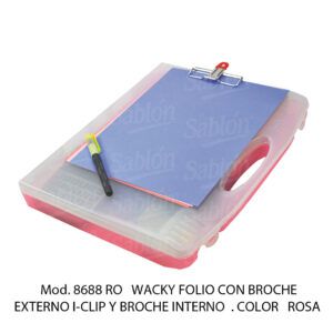 Wackyfolio con ICLIP Rosa – Mod 8688 RO – Linea Wacky – Sablon Wackyfolio con ICLIP Rosa - Mod 8688 RO - Linea Wacky - Sablon