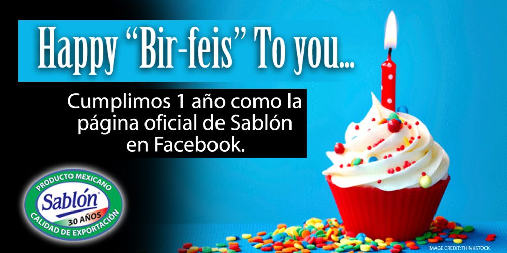 1er cumpleaños en facebook - Sablon
