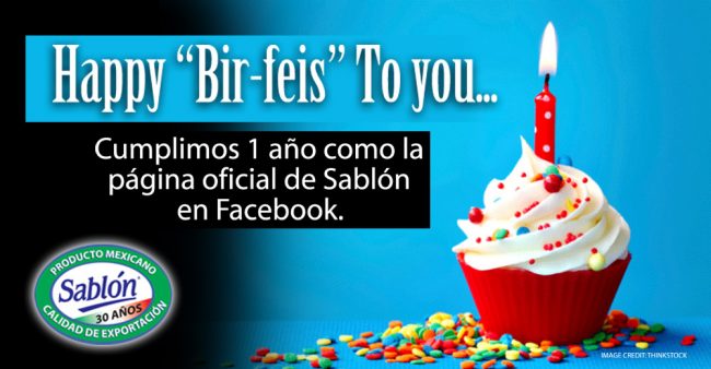 1er cumpleaños en facebook - Sablon