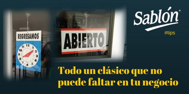 Indica si tu negocio está abierto o cerrado con las señales de Sablón Indica si tu negocio está abierto o cerrado con las señales de Sablón