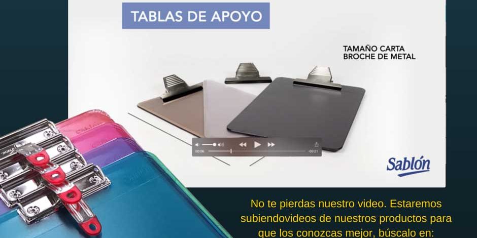 Escribe donde sea con las tablas de apoyo Sablón Escribe donde sea con las tablas de apoyo Sablón