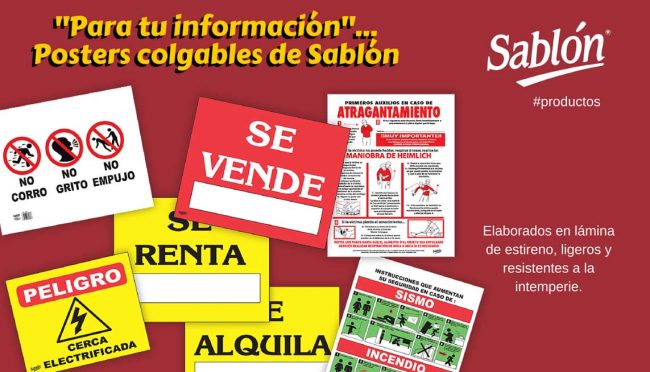 Señala e indica rápidamente con los letreros colgables de Sablón