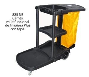 Carrito multifuncional de limpieza Plus con tapa - Modelo 825 NE - Sablon