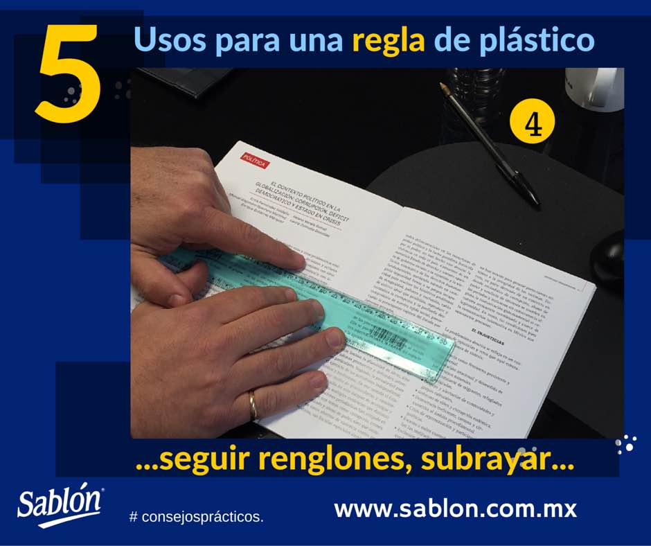 5 Usos para una regla de plastico - 4 - Sablon
