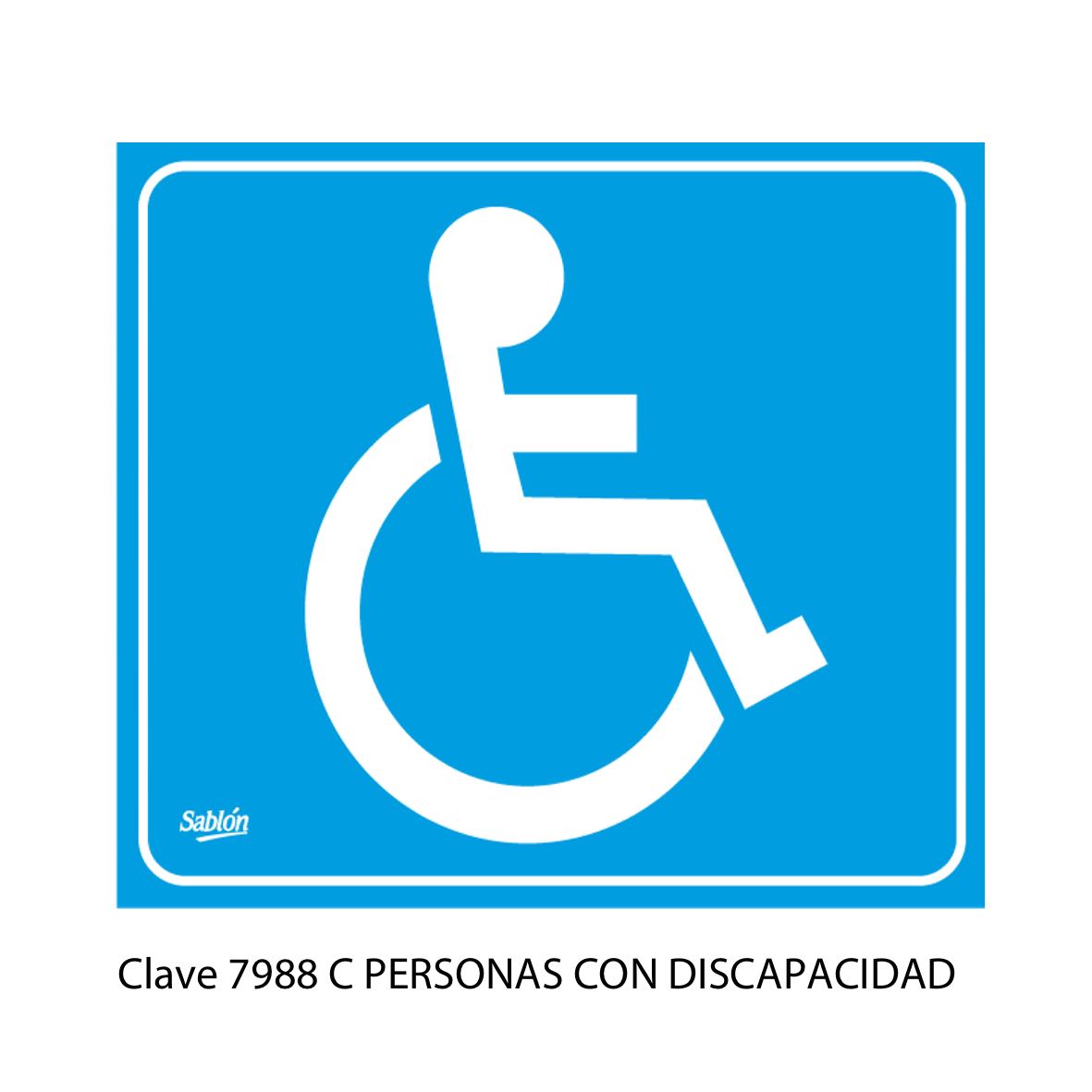 Señal de Personas con Discapacidad Modelo 7988 C - Sablón