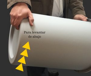 Levanta fácilmente desde abajo el bote de basura redondo Sablón