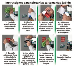 Instructivo para colocar calcomanías Sablón Instructivo para colocar calcomanías Sablón