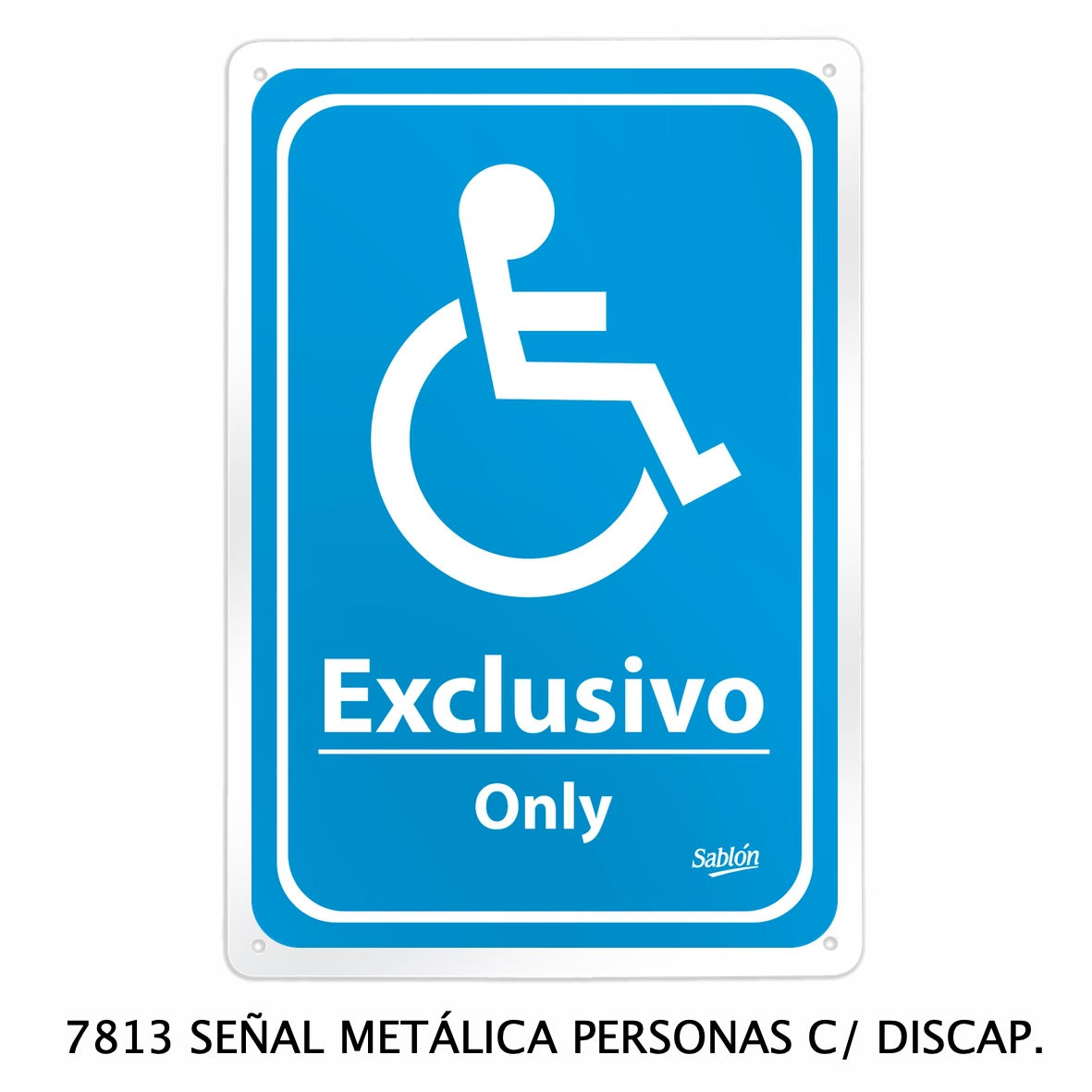 Señal metálica de personas con discapacidad modelo 7813 de Sablón