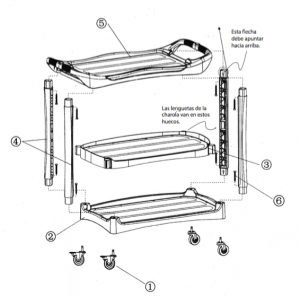 Guía de armado carrito de servicio Sablón