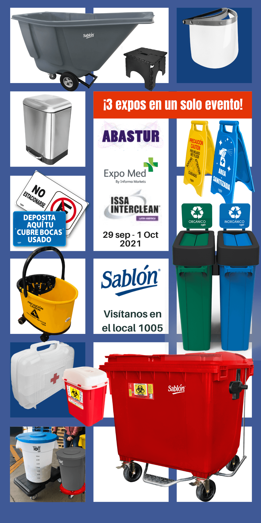 EXPO ABASTUR EXPO MED ISSA INTERCLEAN Sablón