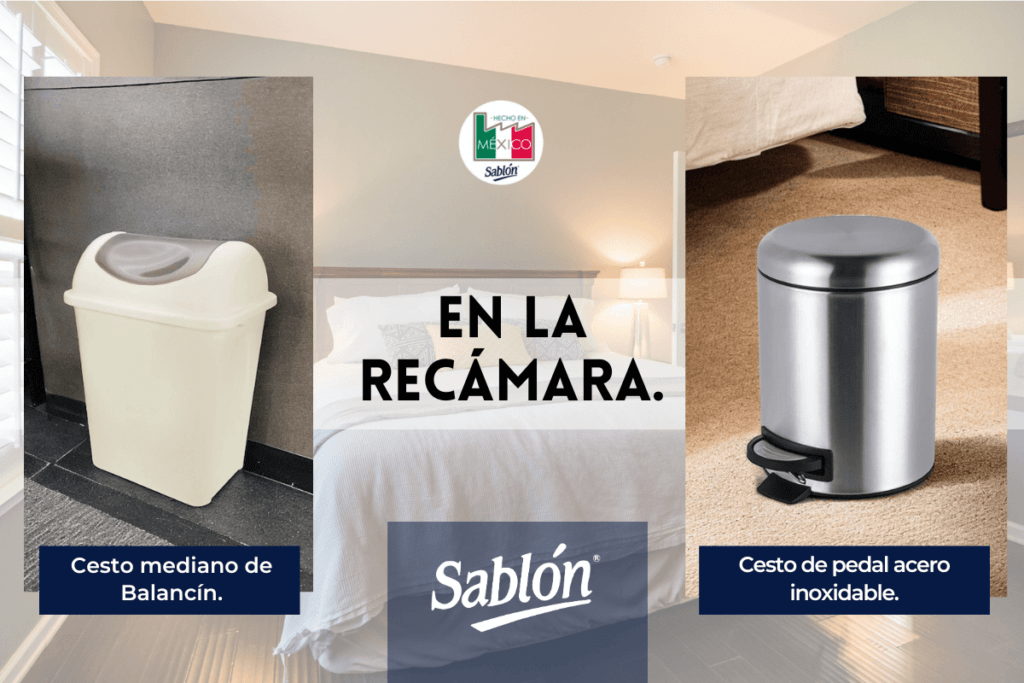 Como elegir el mejor bote de basura para diferentes espacios en la recamara