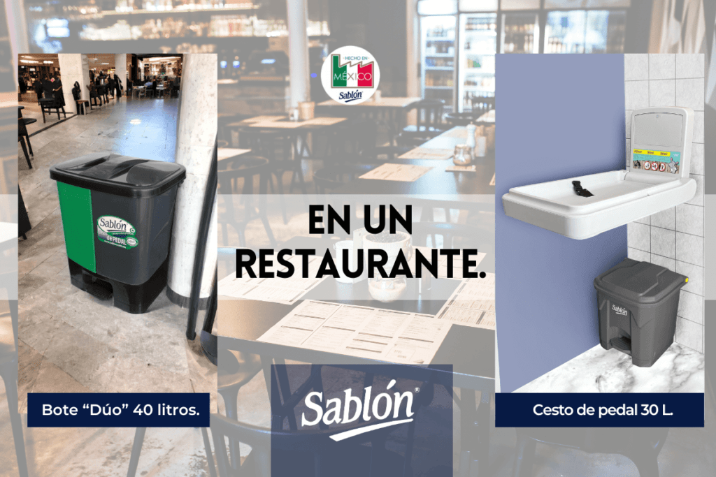 Como elegir el mejor bote de basura para diferentes espacios en un restaurante