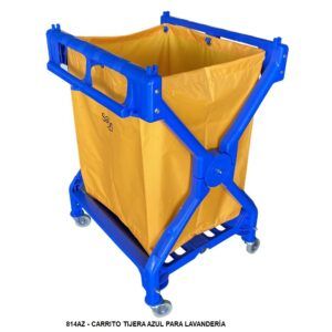 814AZ_ CARRITO TIJERA AZUL PARA LAVANDERÍA_A 814AZ CARRITO TIJERA AZUL PARA LAVANDERÍA