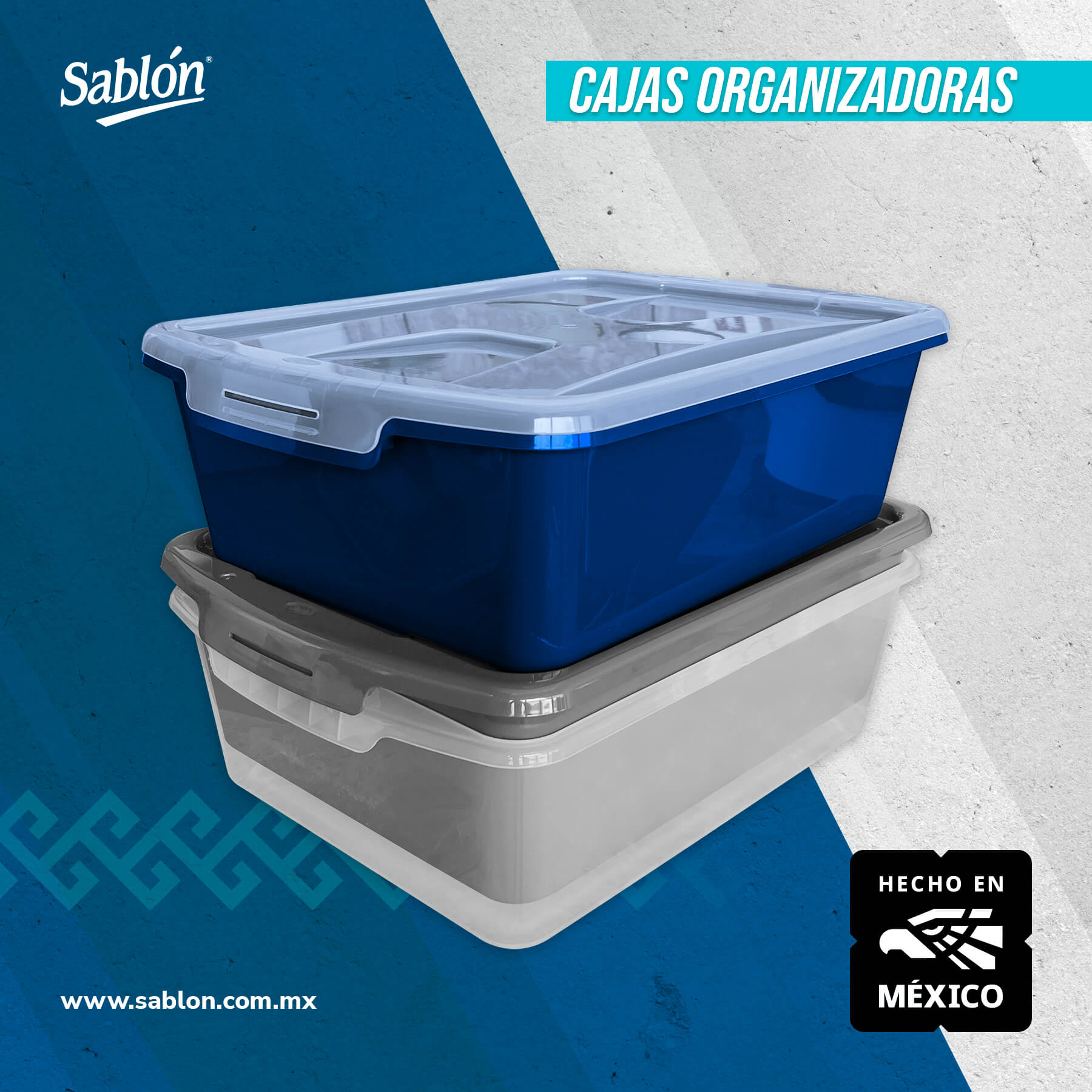HECHO EN MÉXICO SABLON CAJAS ORGANIZADORAS