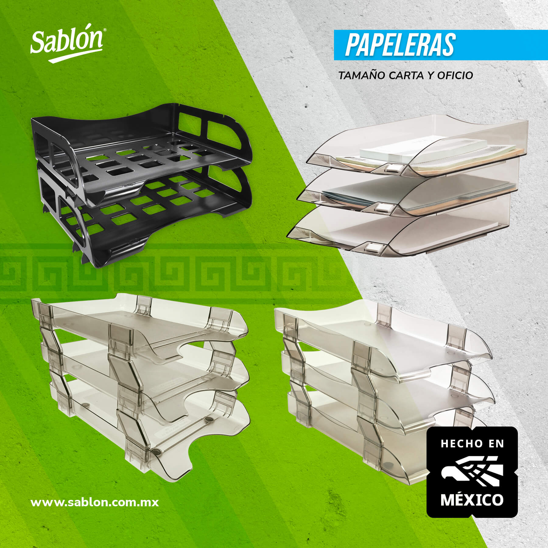 HECHO EN MÉXICO SABLON PAPELERAS