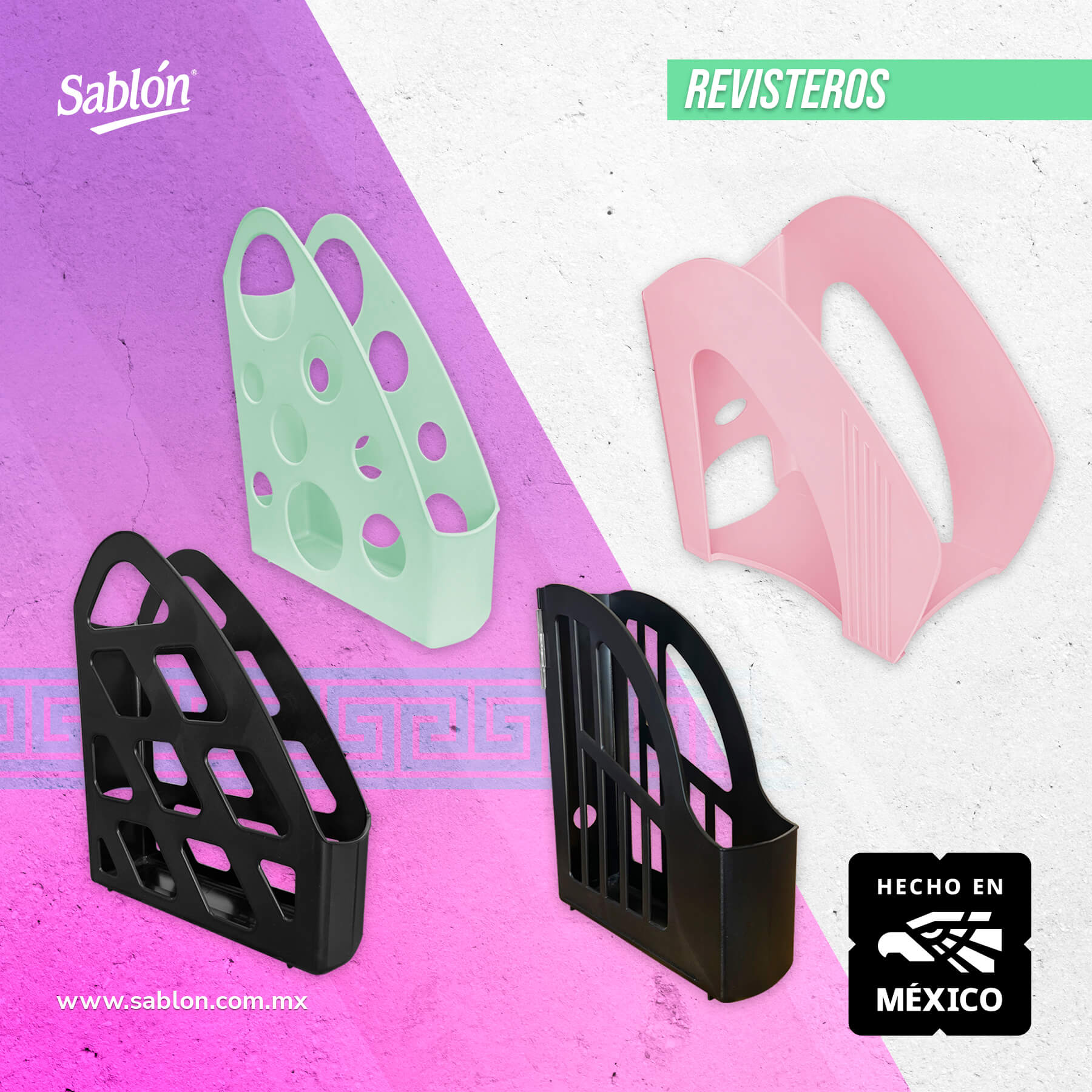 HECHO EN MÉXICO SABLON REVISTEROS