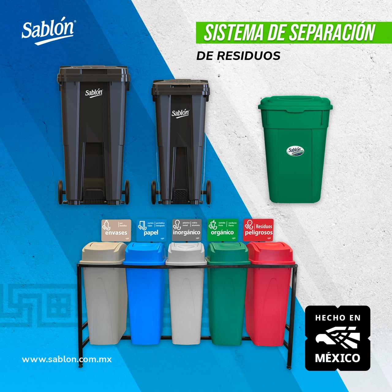 HECHO EN MÉXICO SABLON SISTEMA DE SEPARACIÓN DE RESIDUOS