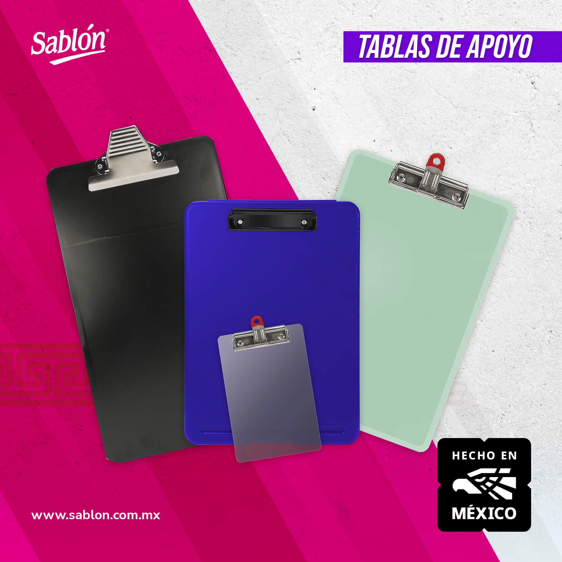 HECHO EN MÉXICO SABLON TABLAS DE APOYO