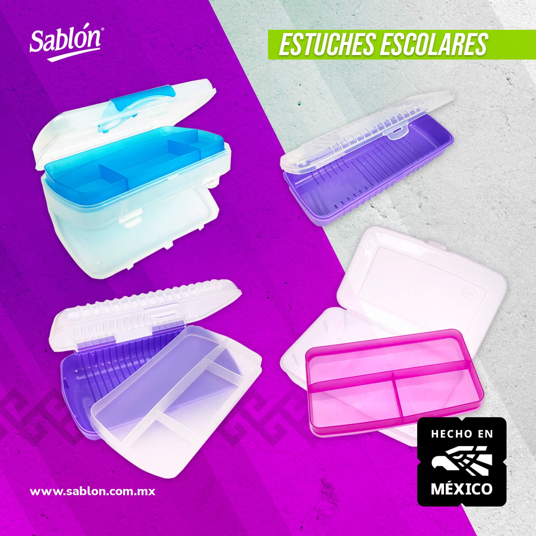 HECHO EN MÉXICO SABLON WACKYS ESTUCHES PAPELERIA